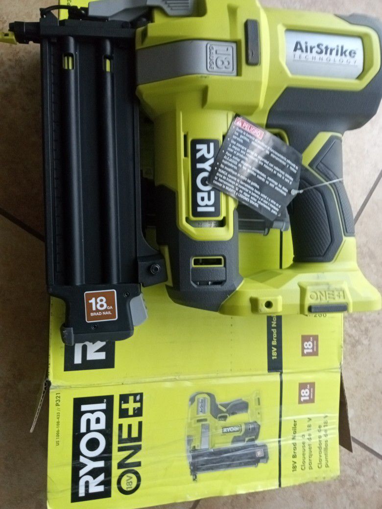 Ryobi One+ 18V 18-Gauge Cordless Airstrike Brad Nailer (Tool Only) for Sale  in Bakersfield, CA OfferUp