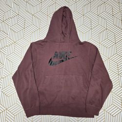 Reflex Nike burgundy hoodie with black swoosh Size L Streetwear