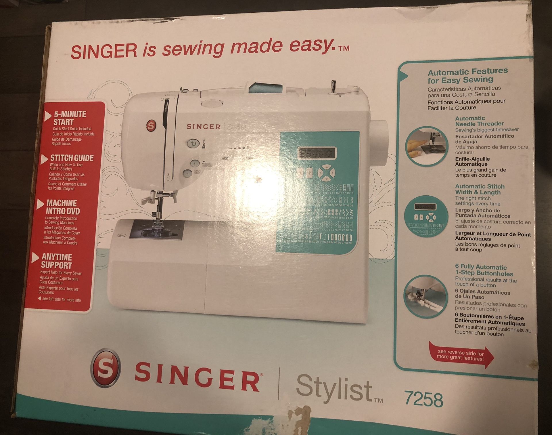 Singer 7258 Stylist Computerized 100-Stitch Sewing Machine