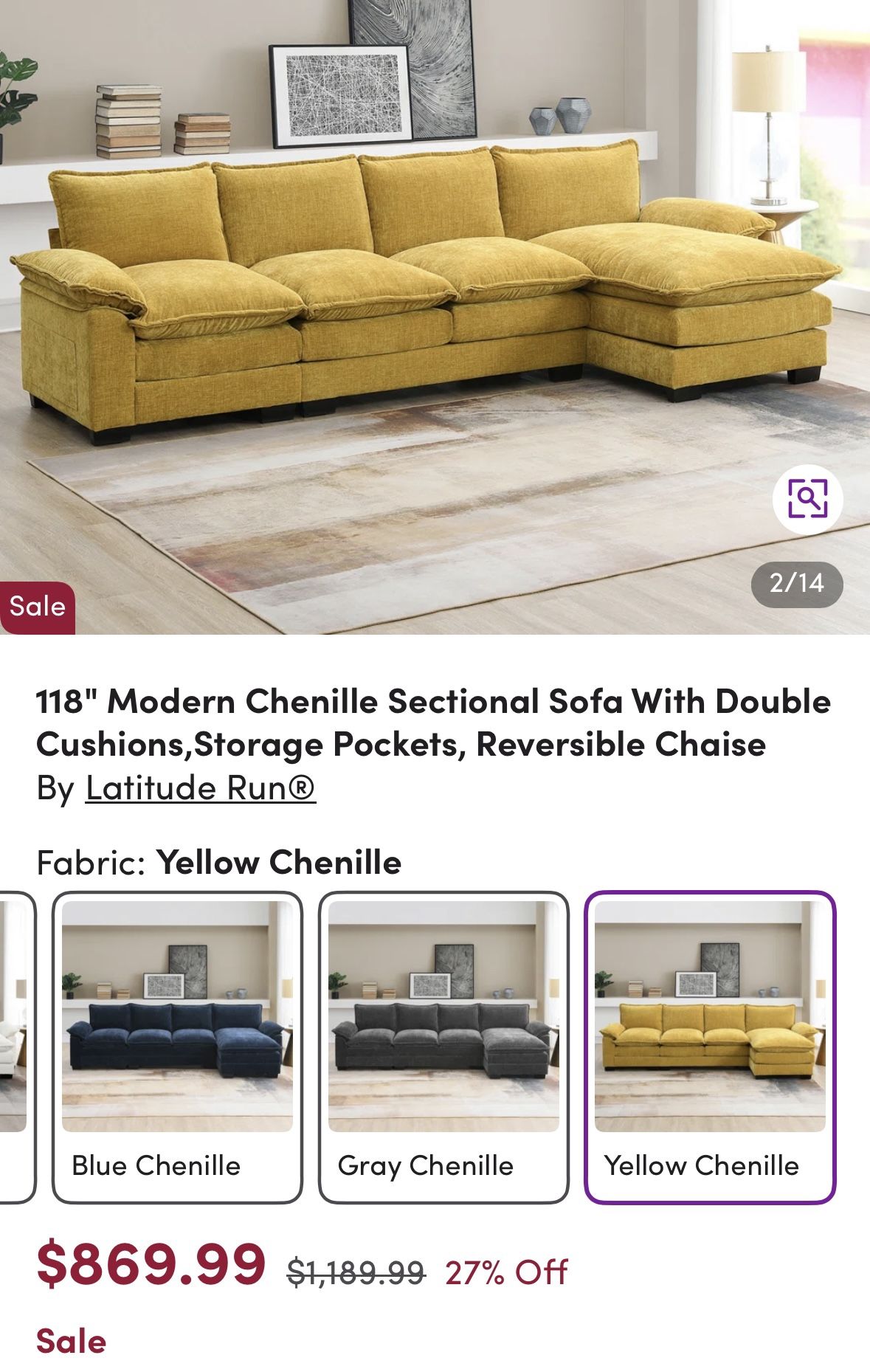 Yellow Cloud Sofa