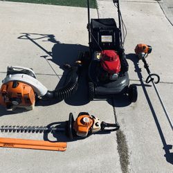 Honda Lawnmower & Stihl Tools
