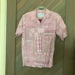 Vintage Mens Hawaiian Aloha Shirt Shoreline 