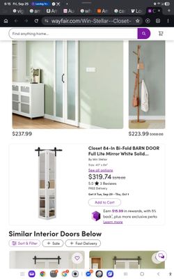 Win Stellar Bi-Fold Barn Door with Mirror