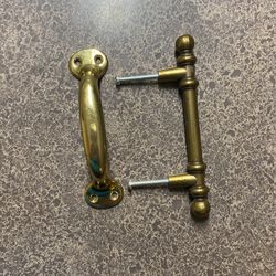 One Gold And One Brass Cabinets Drawers Pulls Knobs