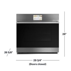 🔥 Café Modern Glass 30" Built-In Single Electric Convection Wall Oven Platinum Glass CTS70DM2NS5