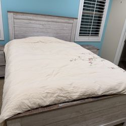 q Size Two bedside tables for the bed and mattress