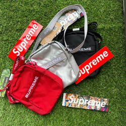 Supreme Shoulder Bag FW22 RED , Black , Silver