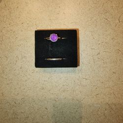  Amethyst  wedding set Platinum