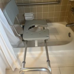 DMI Tub Transfer Bench & Shower Chair w/Non Slip Aluminum Body Access 400lb(25F)