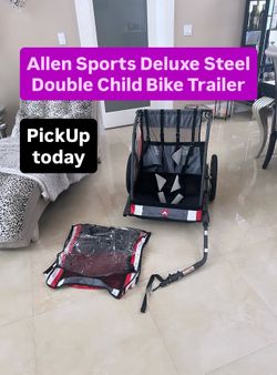 Allen Sport Deluxe Steel Double Child Bike Trailer (1 Available)