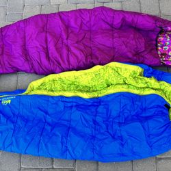2 REI Kids Sleeping Bags With Pads