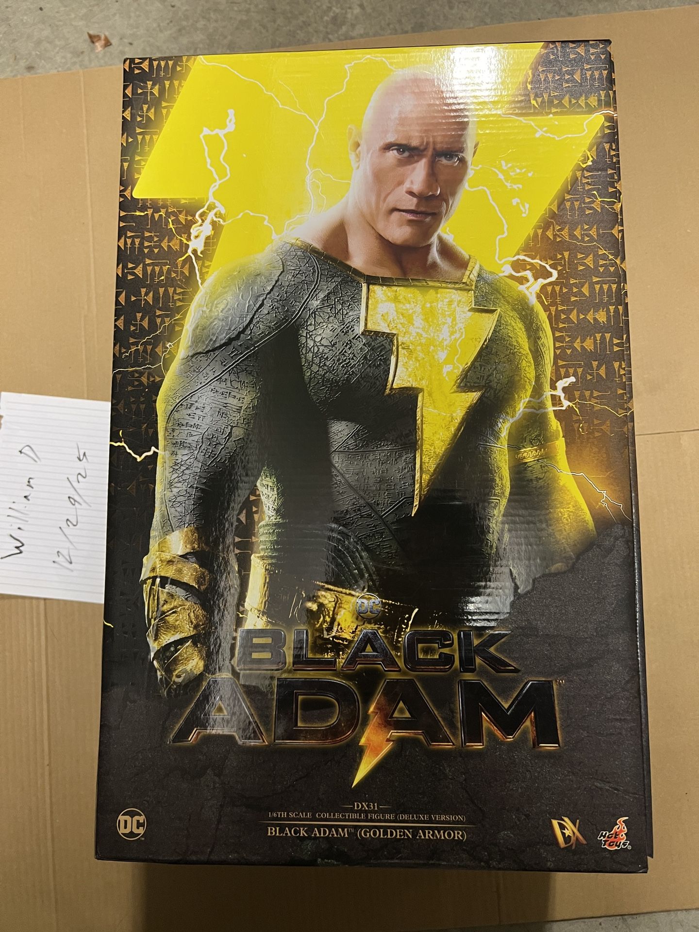 Hot Toys Black Adam Golden Armor Deluxe DX31 1:6 Scale Figure DC The Rock