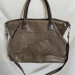 Rare Katherine Kwei New York Studded Leather Two Way Bag