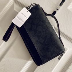 Coach Double Zipper Clutch Travel Organizer NWT