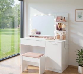 NEW IN BOX – Vanity Table with Lighted Mirror & Stool – $175  OBO