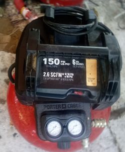 (2) Used Porter-Cable  6 Gal. 150 PSI Portable Electric Pancake Air Compressor