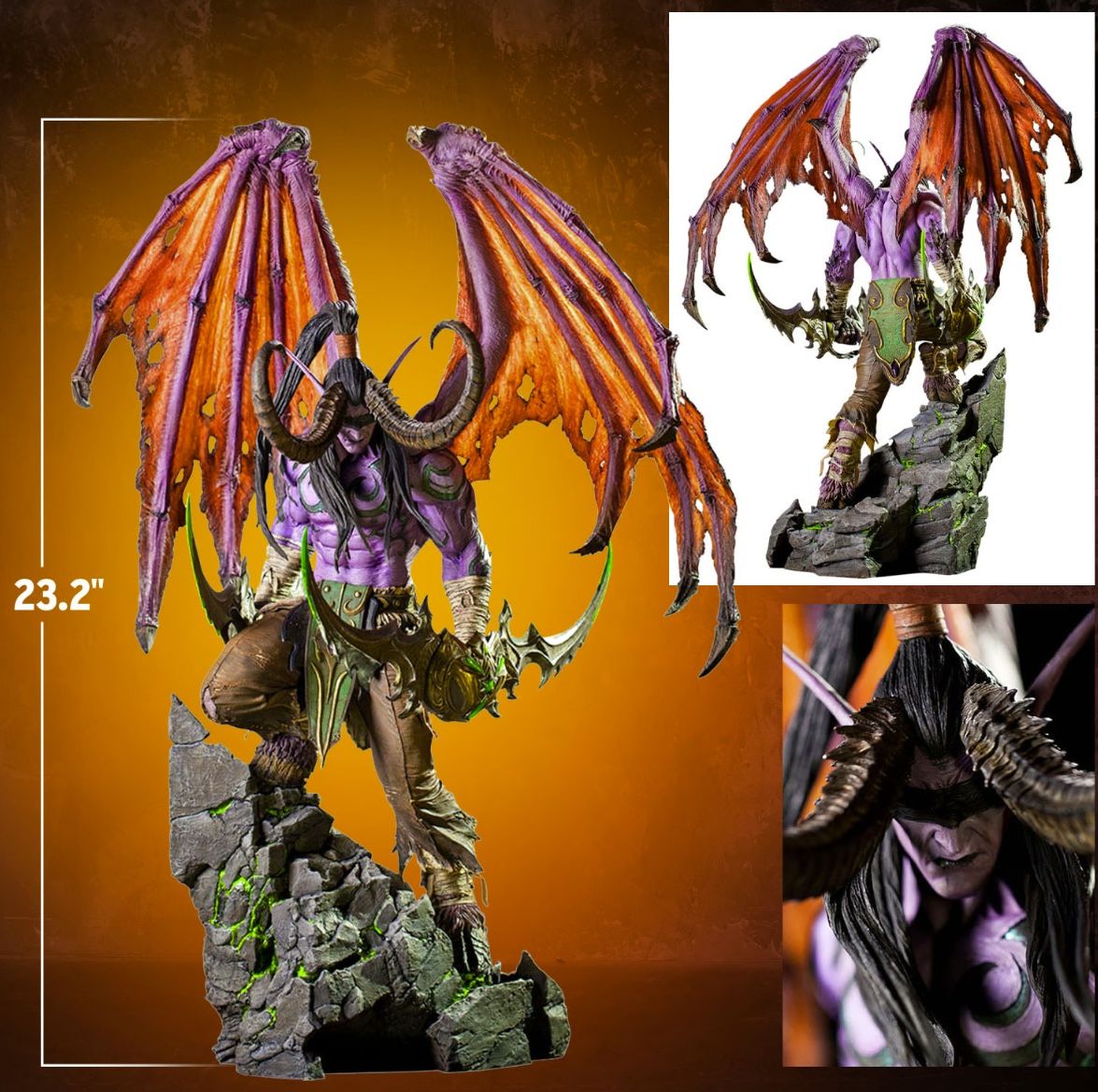 World Of Warcraft Illidan Stormrage 23" Premium Statue