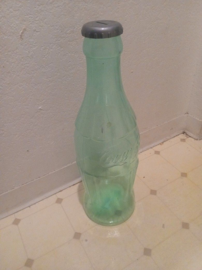 23 INCH EMPTY COCA COLA CHANGE COIN PLASTIC BOTTLE