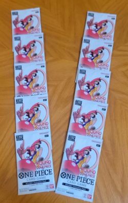 10x SEALED One Piece Card Game ROUND 1 Promo Packs