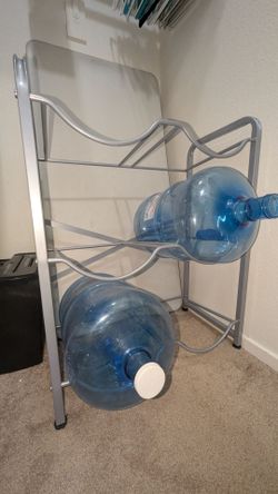 Double-Column Water Bottle Stands (Grey) (6-Bottle)