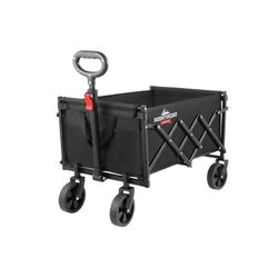 Collapsible Wagon, 360lbs Load Capacity, Small Wagon carts Foldable with Wheels, Heavy-Duty Steel Frame, 600D Oxford Fabric, Ergonomic Handle, Wear-Re