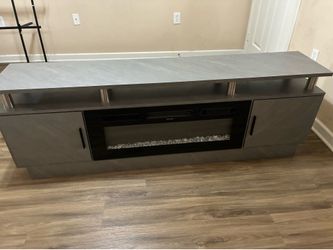 Modern LED Fireplace TV Stand