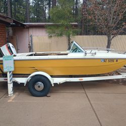1974 Caravel 70 hp Johnson out board. 