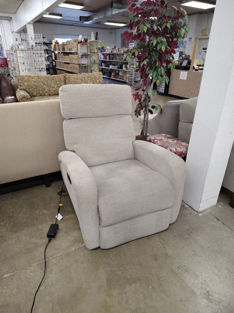 Gray Power Recliner