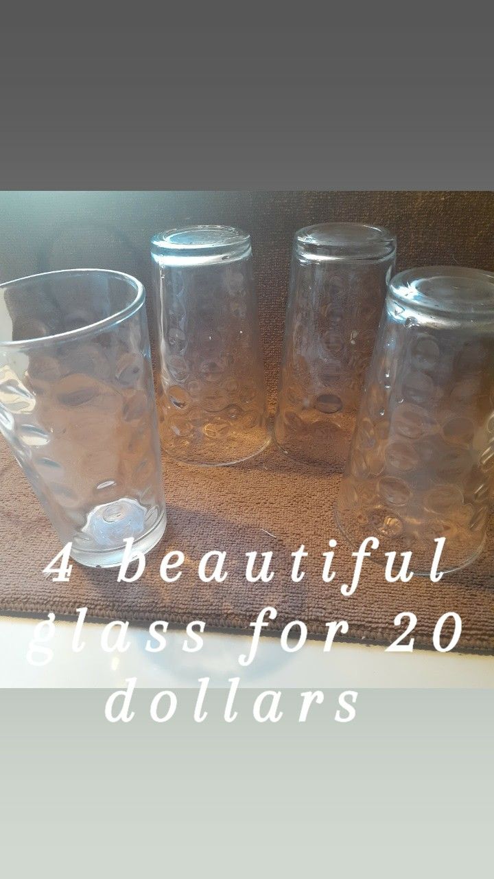 4 Beautiful Glass For 15 Dollars 