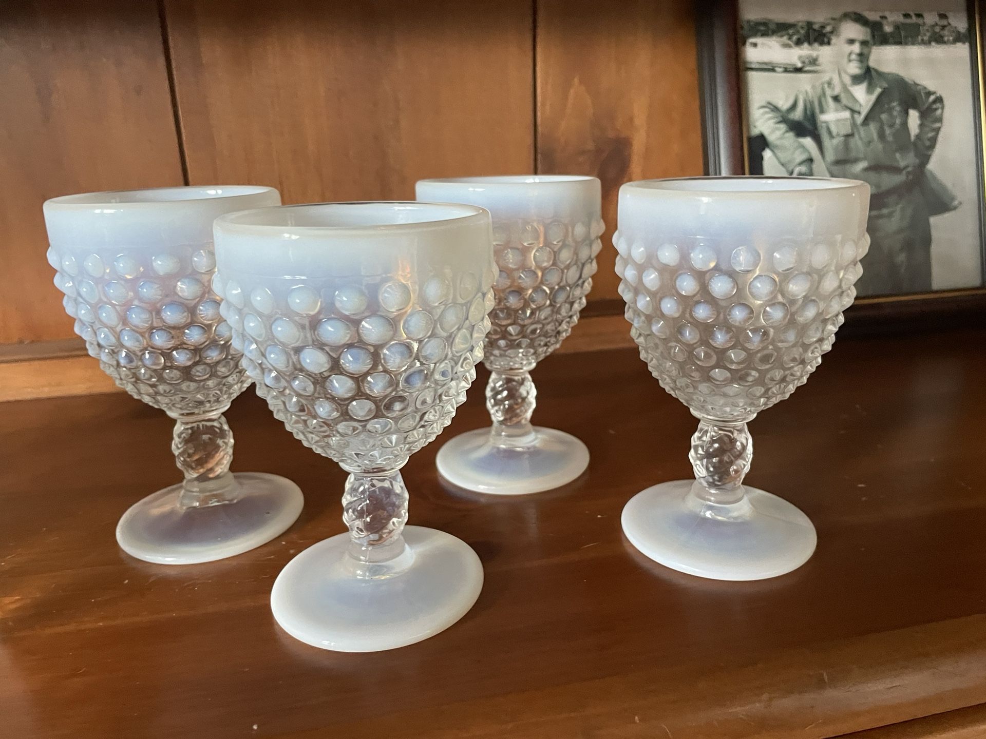 Vintage Hobnail Goblets & Juice 8 Each/16 Total