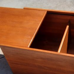 mid Century Danish Modern TEAK Jesper STORAGE BENCH with casters And More 