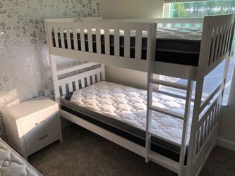 Galen White Full/Full Bunk Bed