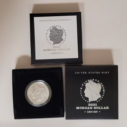 2021 D Morgan Silver Dollar Denver w/Box and COA
