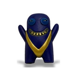 Fuggler 2.5" Blue Sumo monster mini figure wearing a metallic gold sumo belt