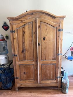 79 X 48 Rustic Wood Armoire
