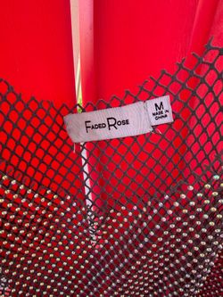 Faded Rose Sheer Bedazzled Tank