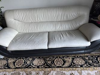 Leather sofa, loveseat and chair