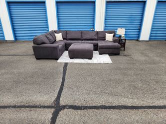 Sectional Sofa With Chaise + Ottoman FREE DELIVERY