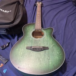 Green Sonart Acoustic Guitar