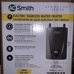 A.O. Smith Signature Series 240-Volt 18-kW-kW 1.6-GPM Tankless Electric Water Heater 