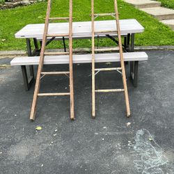 Antique extension ladder