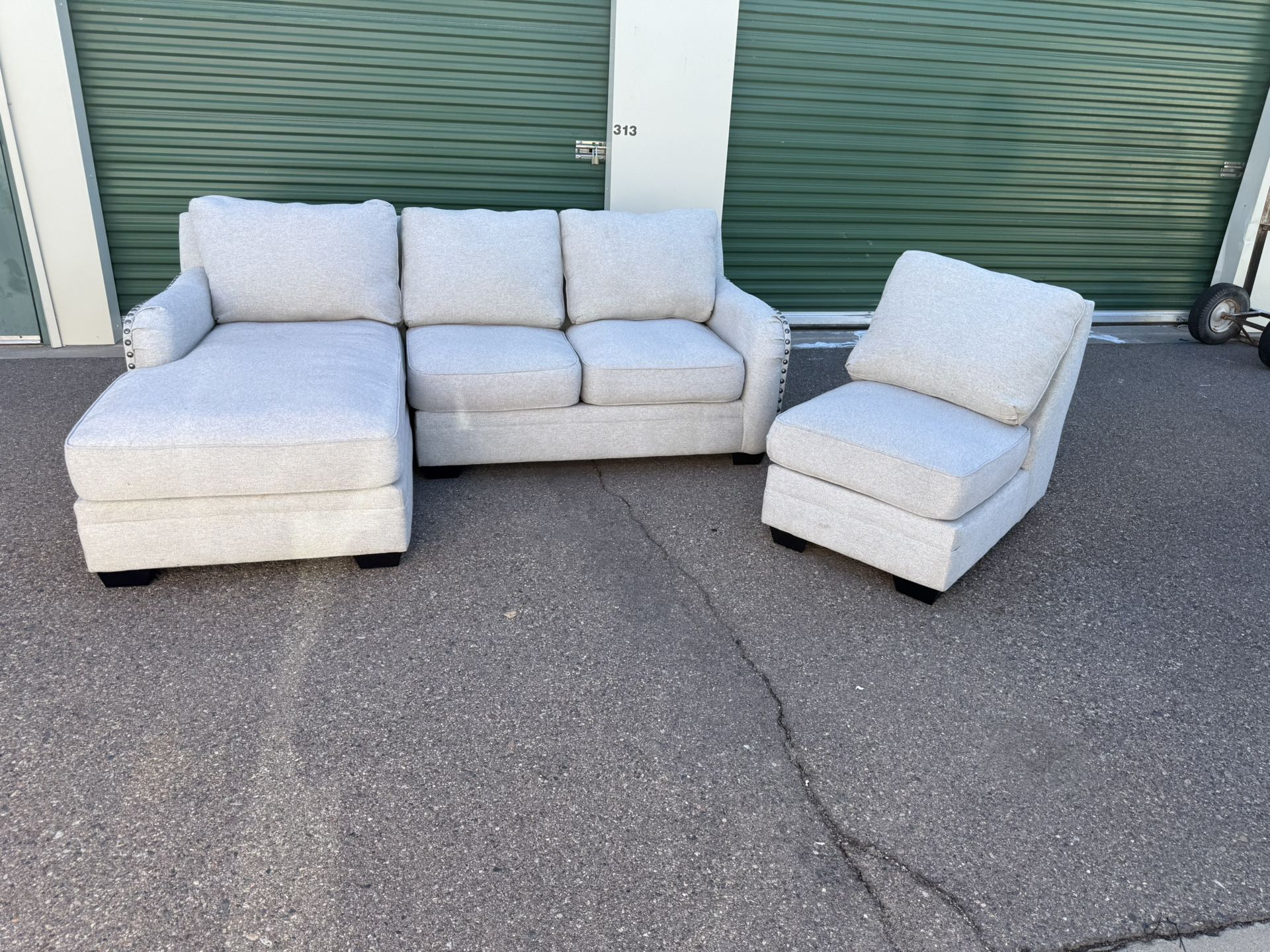 Ashly furniture  Beautiful white sectional 