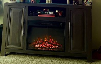 Electric fire place tv stand