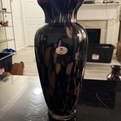 Rare Vintage Vase Murano Italy By Maestri Vetrai Azzurra 15in New