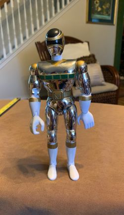 1998 Bandai Power Rangers in Space 8" Silver talking power range