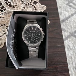 Bulova Men's Chronograph Multi Dial Quartz Stainless Steel Watch 43mm 