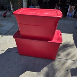 Sterilite Red Stacking Storage Tote Bin with Lid - 30 Gallon & 45 Gallon