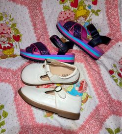 Two Pairs of DARLING LITTLE GIRLS Shoes! Youth children’s size 11! Like New!
