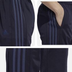 ADIDAS 3 STRIP TRICOT ZIP UP WARM UP PANTS WITH ZIPPER.