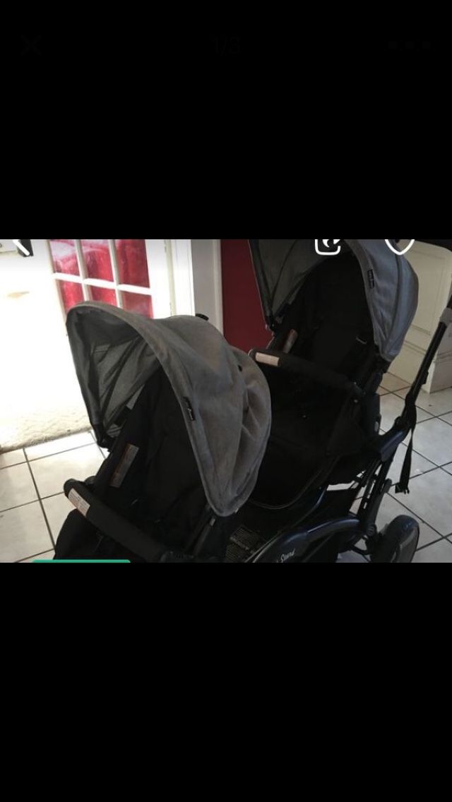 Baby trend sit to stand double stroller